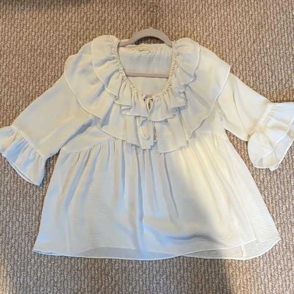 Ivory Ruffle Blouse - Picture 7 of 7